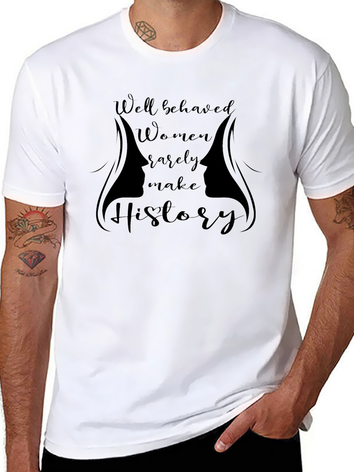 Well Behaved Women History T-Shirt - Black Cotton Tee
