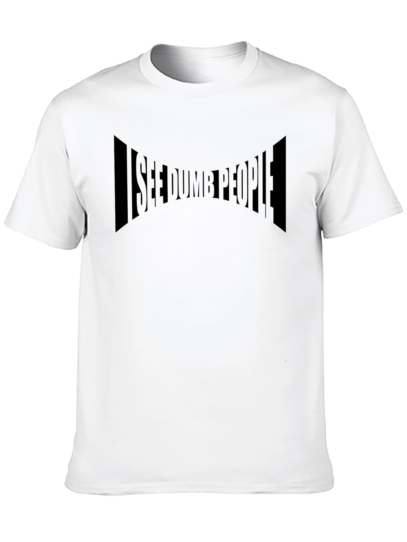 I See Dumb People Graphic T-Shirt - Black