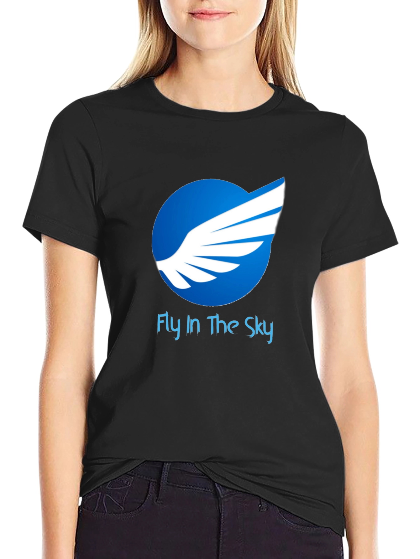 Fly in The Sky Graphic T-Shirt - Premium Cotton Blend