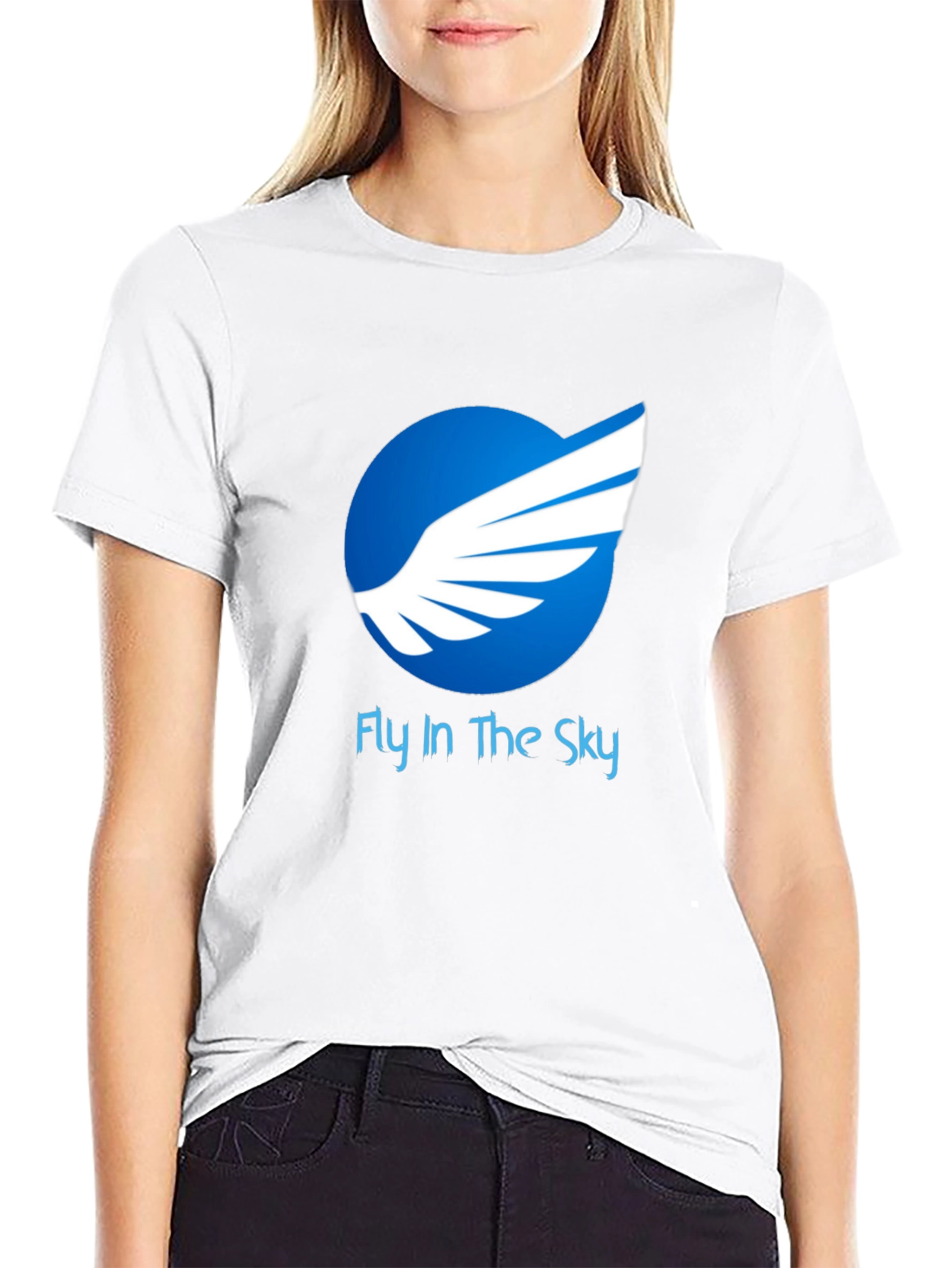 Fly in The Sky Graphic T-Shirt - Premium Cotton Blend