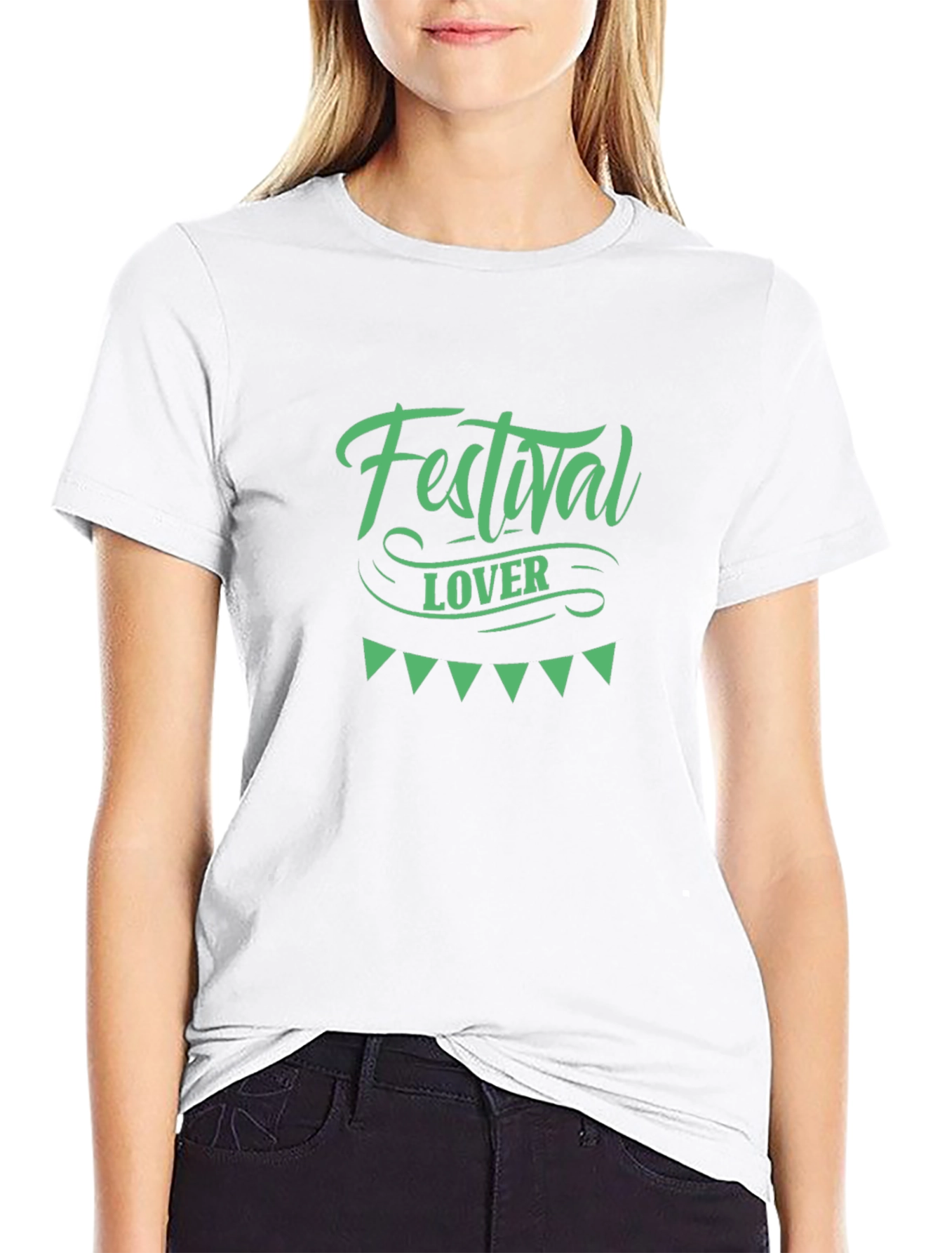Festival Lover Graphic Tee - Black Cotton T-Shirt