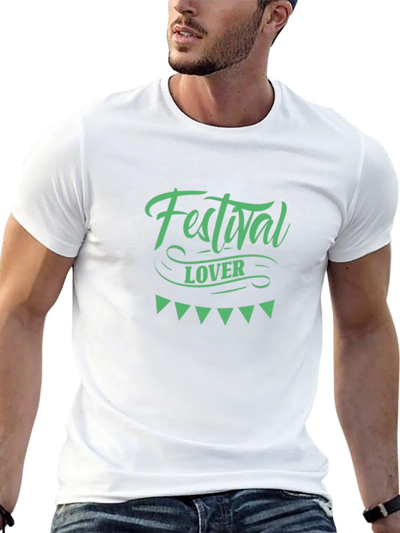 Festival Lover Graphic Tee - Black Cotton T-Shirt