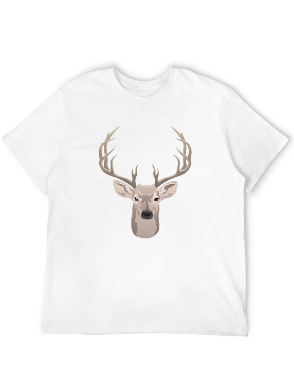 Deer Head Graphic Print Black T-Shirt