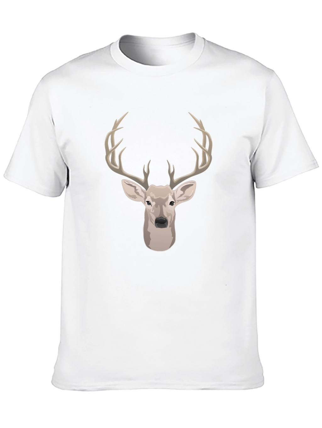 Deer Head Graphic Print Black T-Shirt