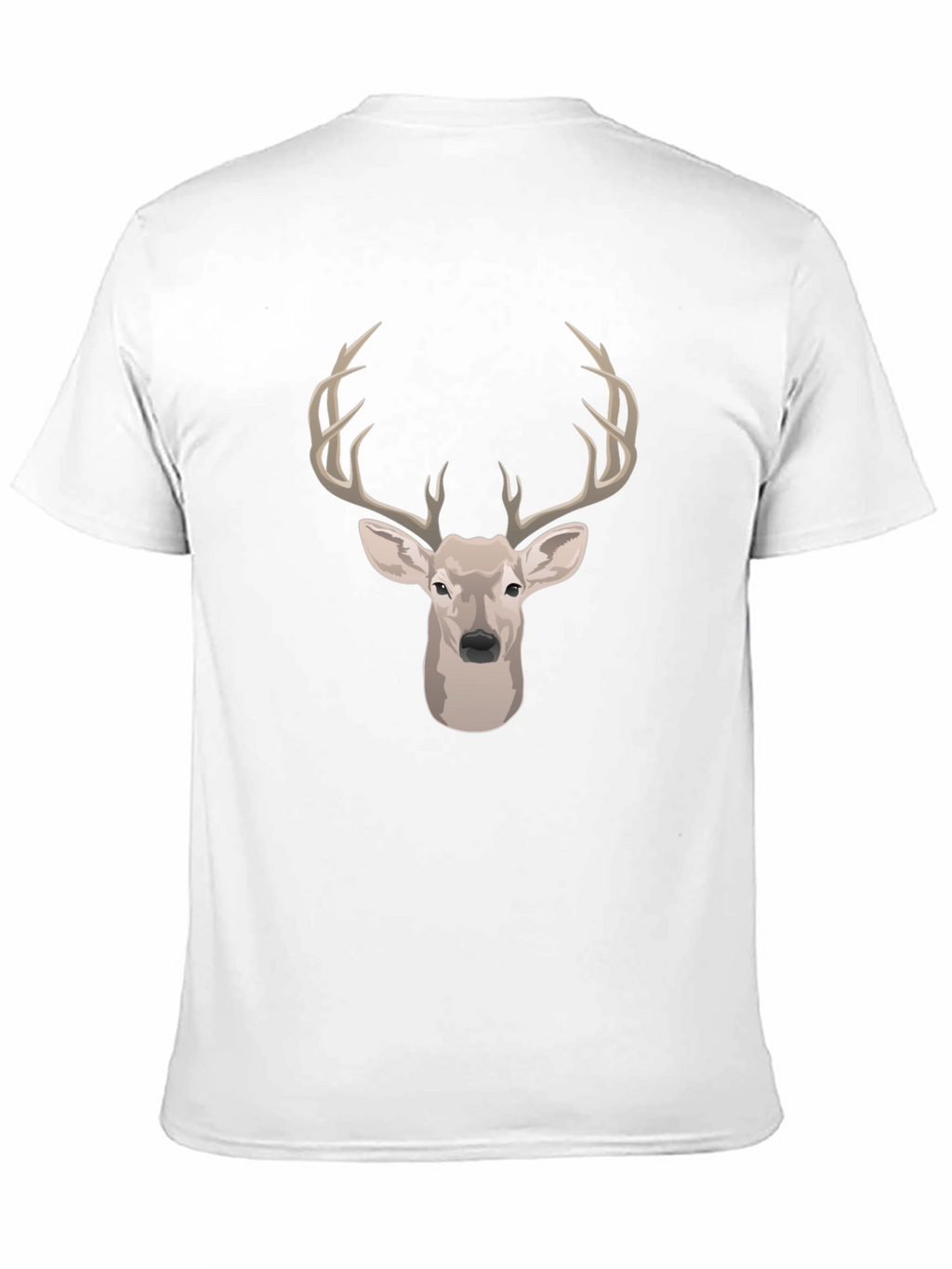 Deer Head Graphic Print Black T-Shirt