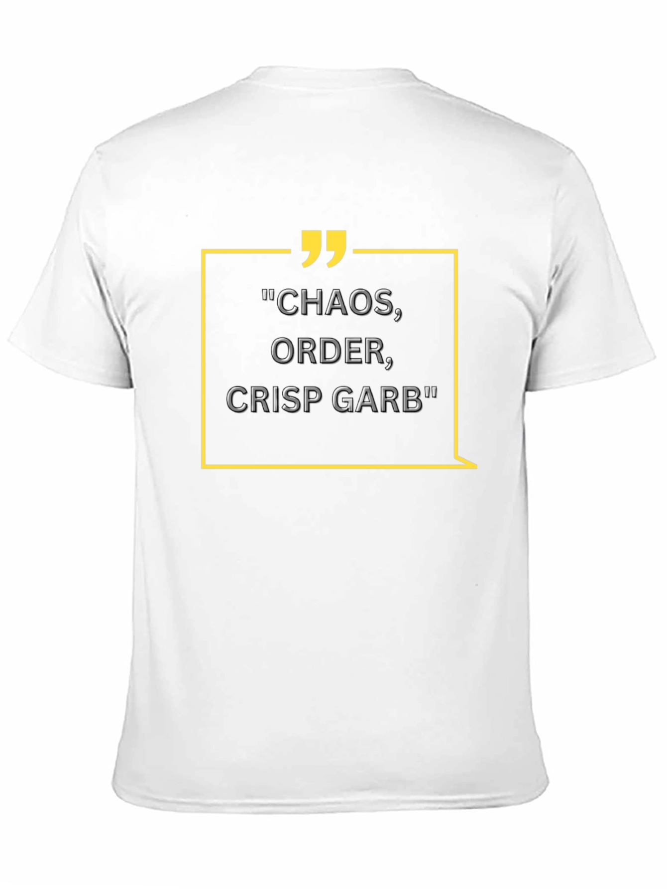 Chaos Order Crisp Garb Mens Black T-Shirt
