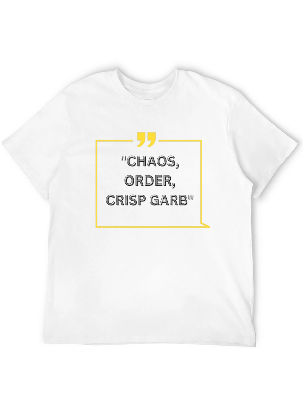 Chaos Order Crisp Garb Mens Black T-Shirt