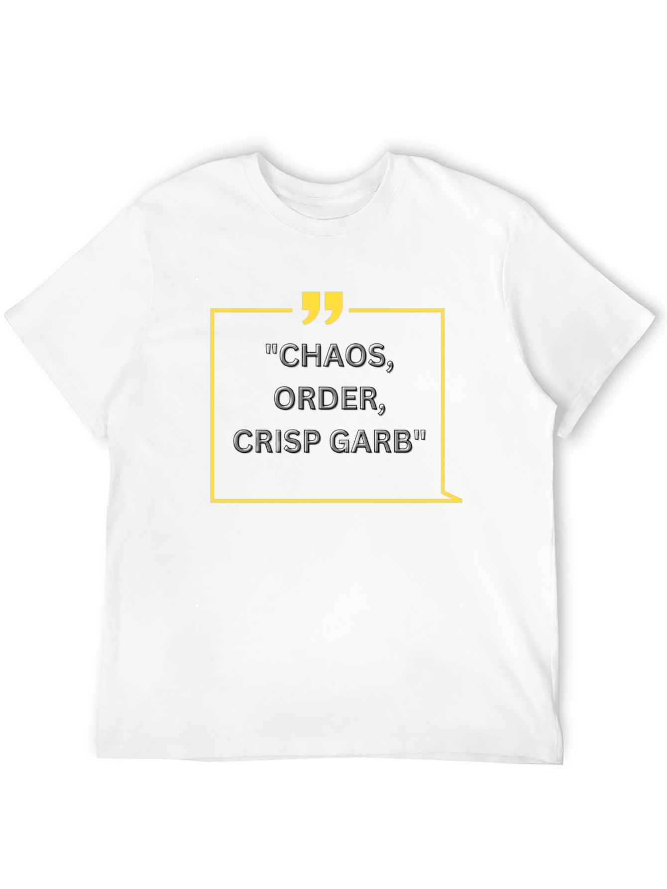 Chaos Order Crisp Garb Mens Black T-Shirt