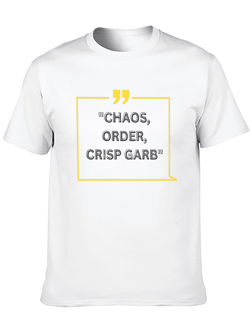 Chaos Order Crisp Garb Mens Black T-Shirt