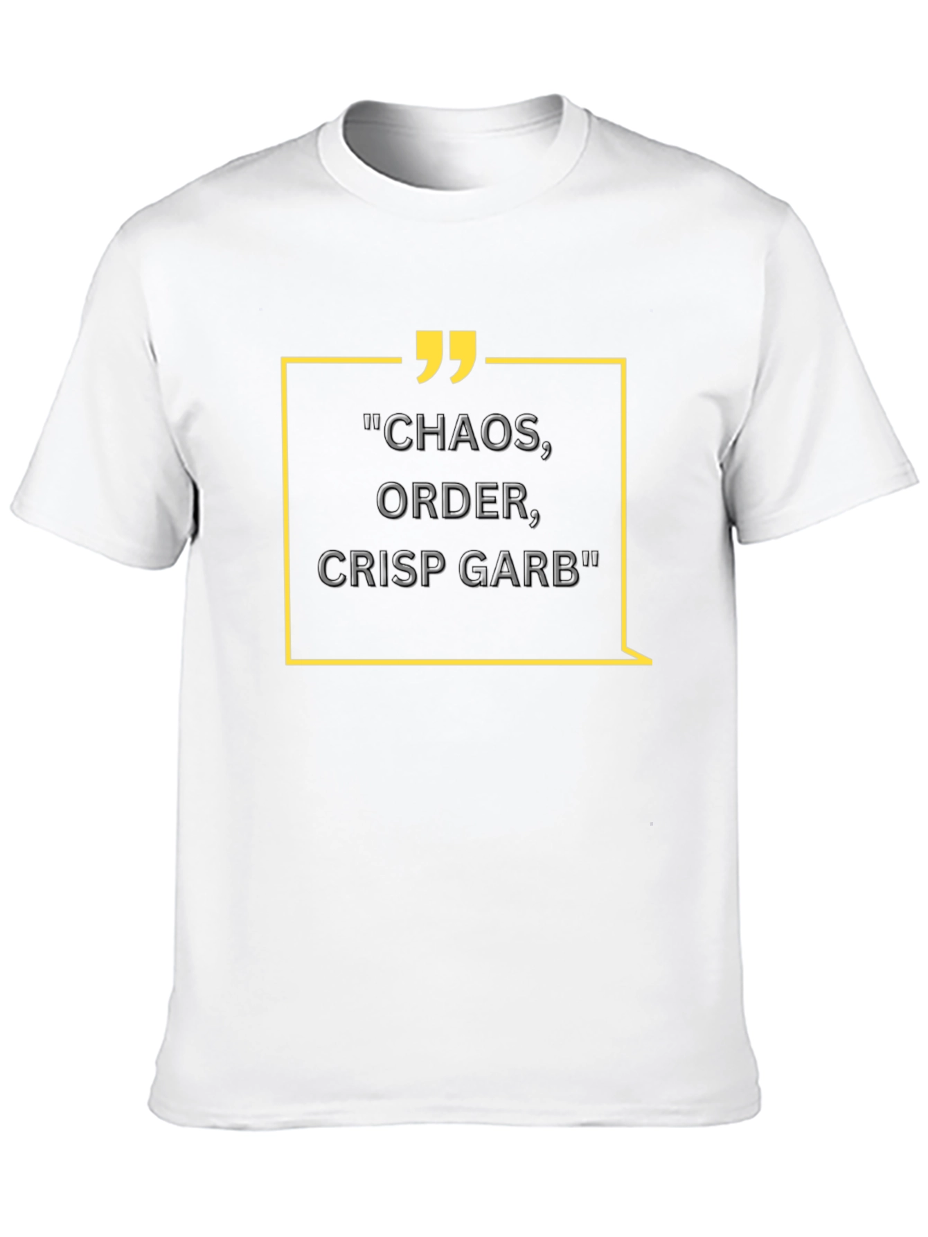 Chaos Order Crisp Garb Mens Black T-Shirt