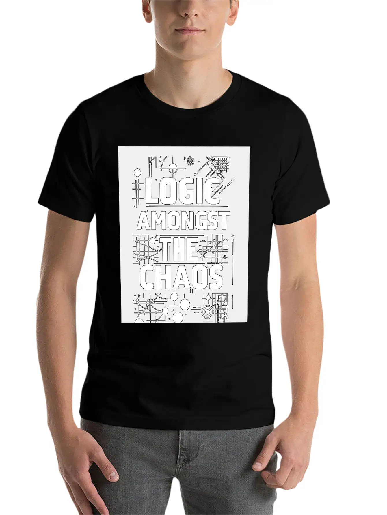 Logic Amongst Chaos Timeless Short Sleeve Tee – Comfy And Minimalist Design