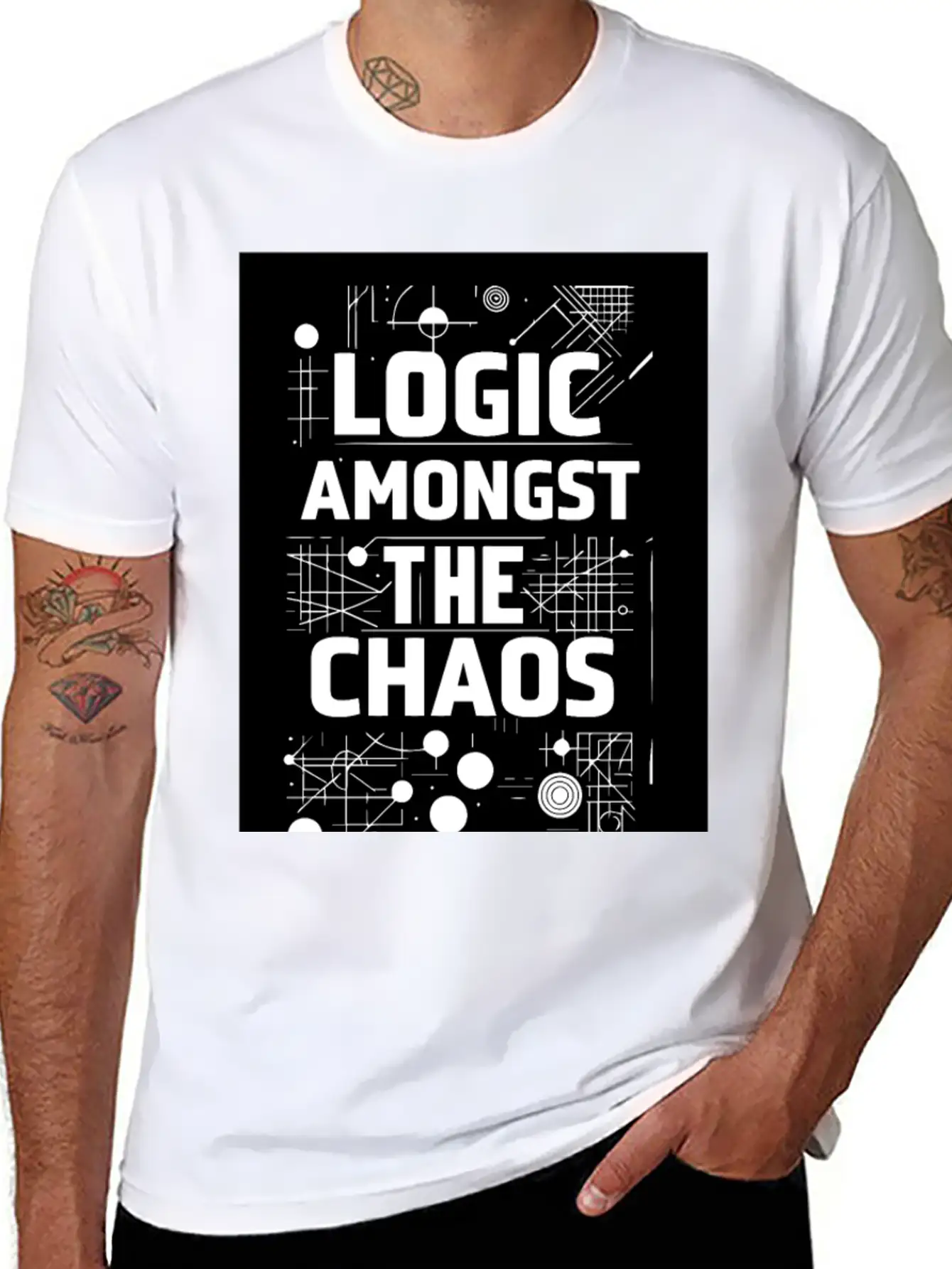 Logic Amongst Chaos Timeless Short Sleeve Tee – Comfy And Minimalist Design