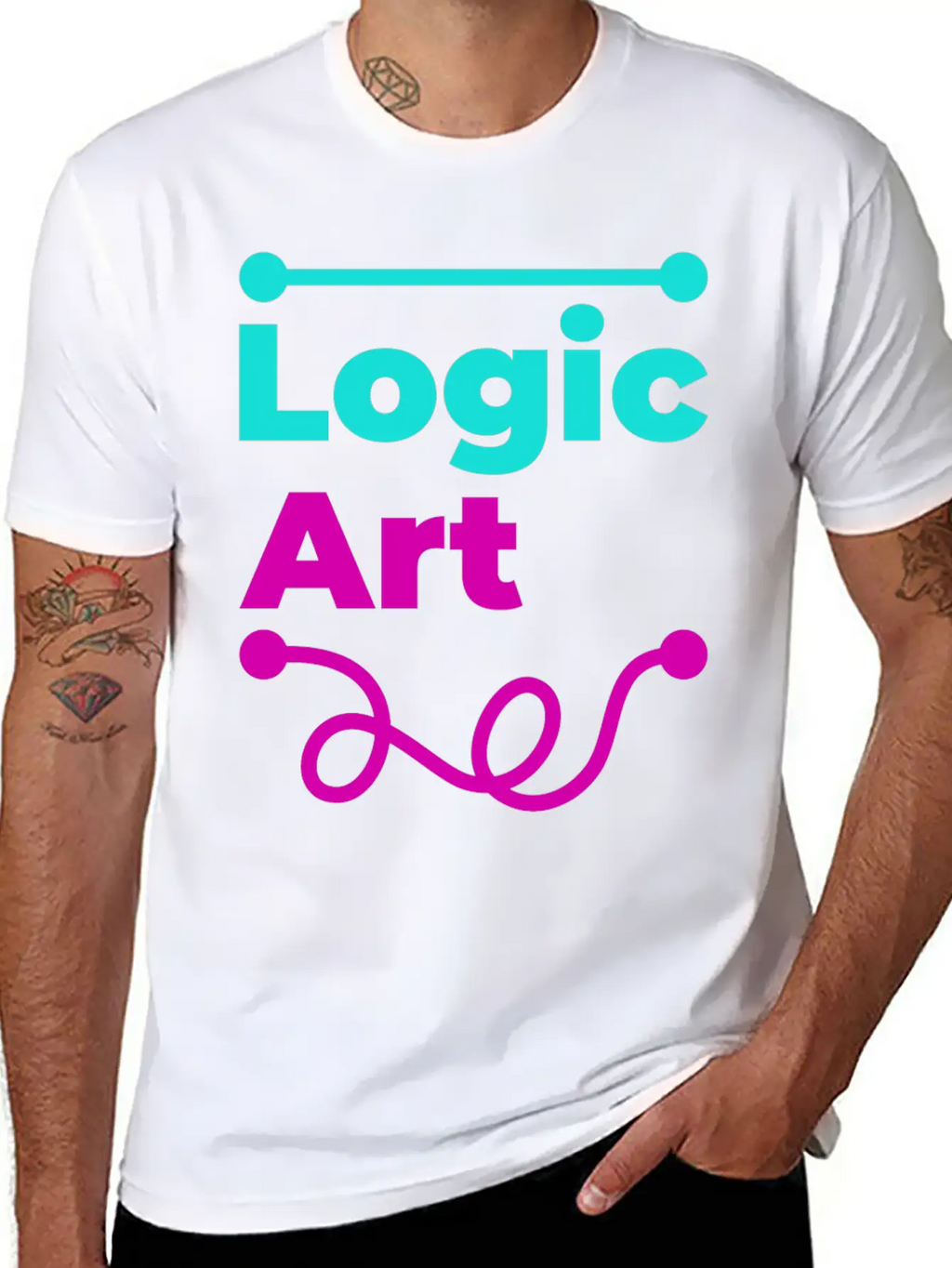 Logic Vs Art Breathable Soft Cotton T-Shirt – Timeless Casual Look