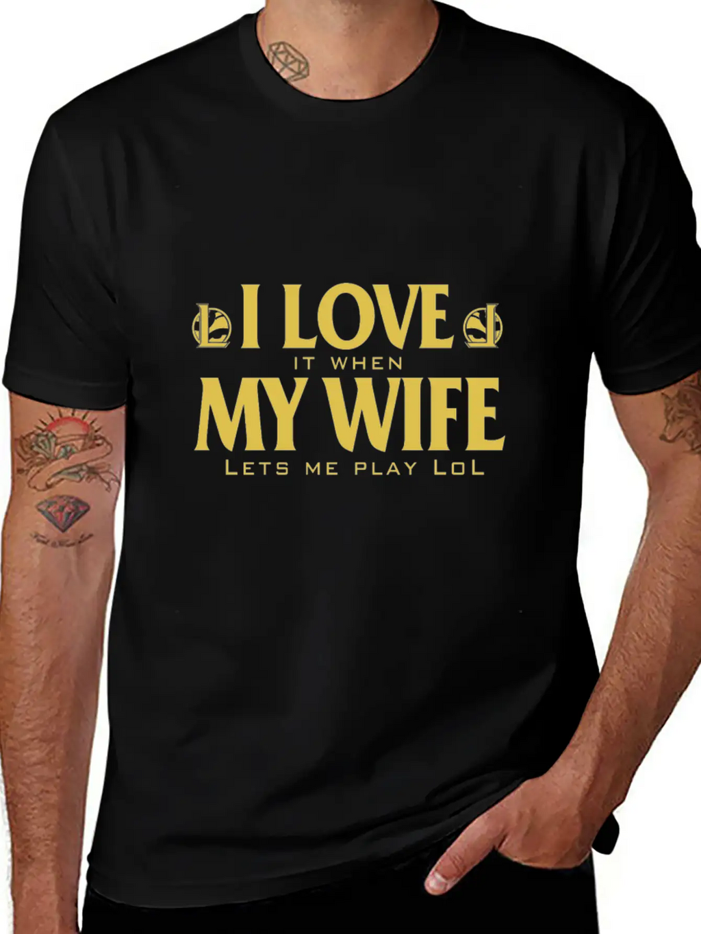 LOL - I Love It When My Wife Lets Me Play Lol Relaxed Everyday Tee – Lightweight And Durable Cotton