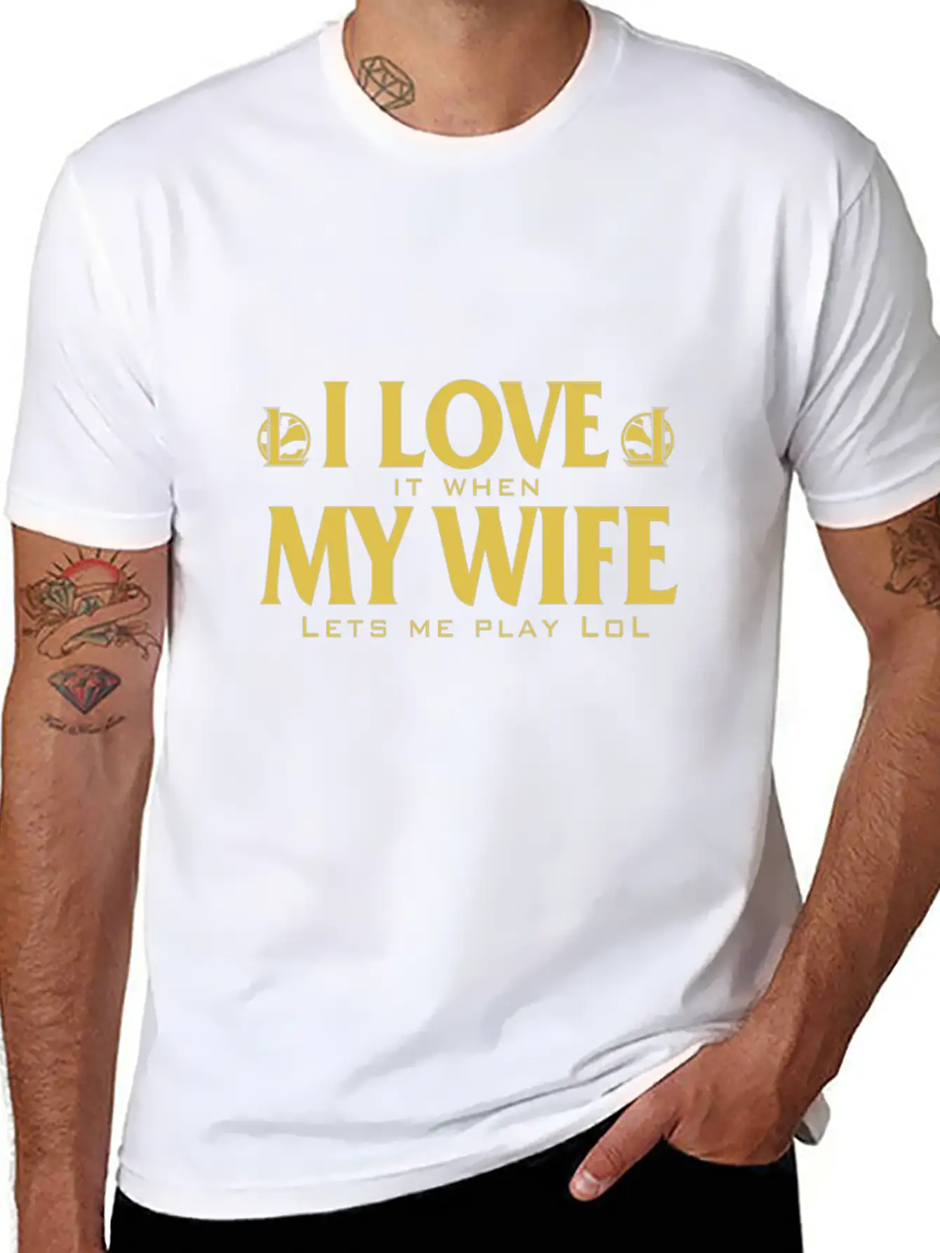 LOL - I Love It When My Wife Lets Me Play Lol Relaxed Everyday Tee – Lightweight And Durable Cotton