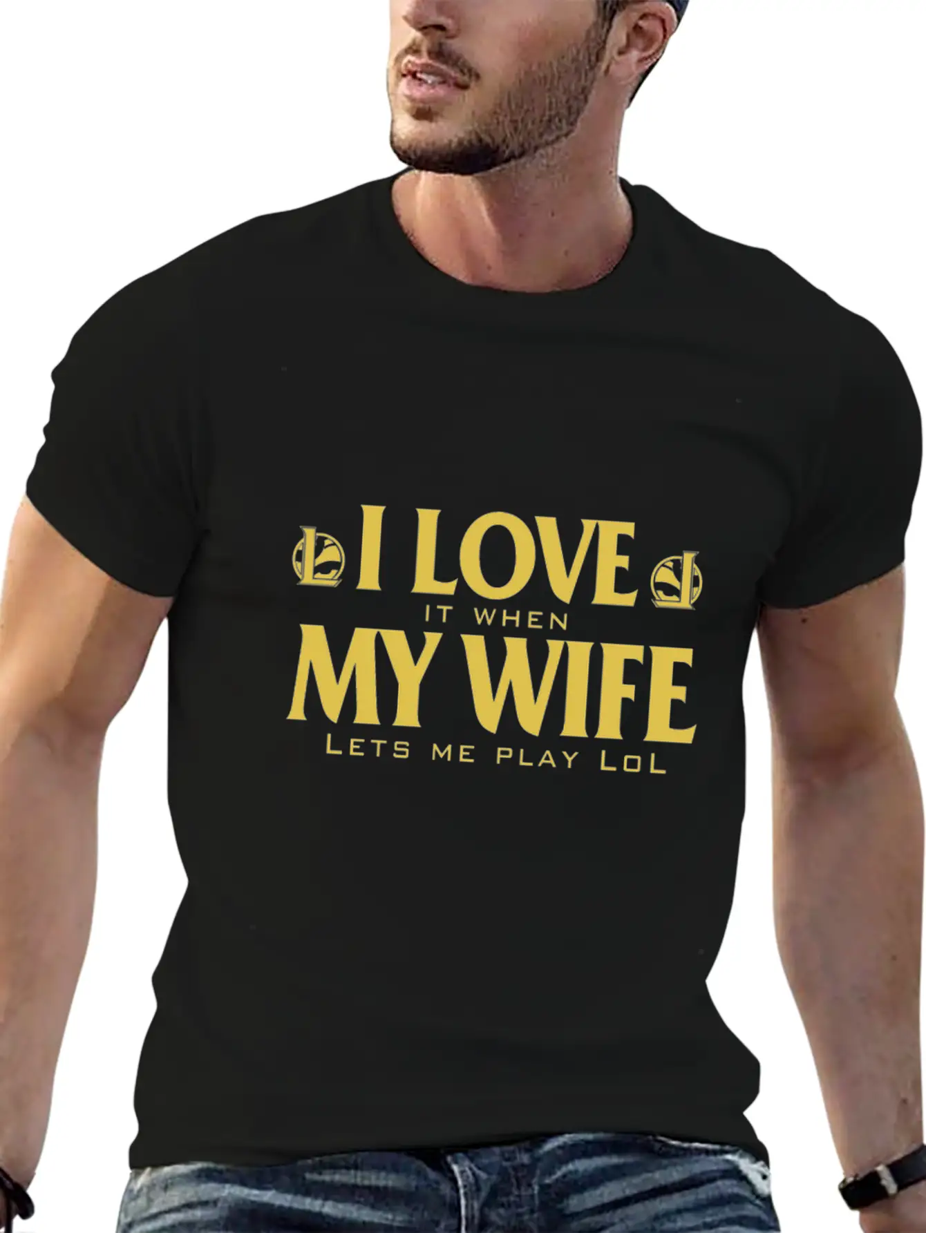 LOL - I Love It When My Wife Lets Me Play Lol Relaxed Everyday Tee – Lightweight And Durable Cotton