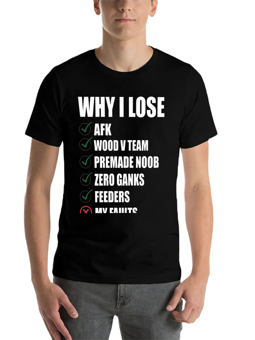 Lol, WHY I LOSE TSHIRT - MERCH OF LEGENDS Breathable Soft Cotton T-Shirt – Timeless Casual Look