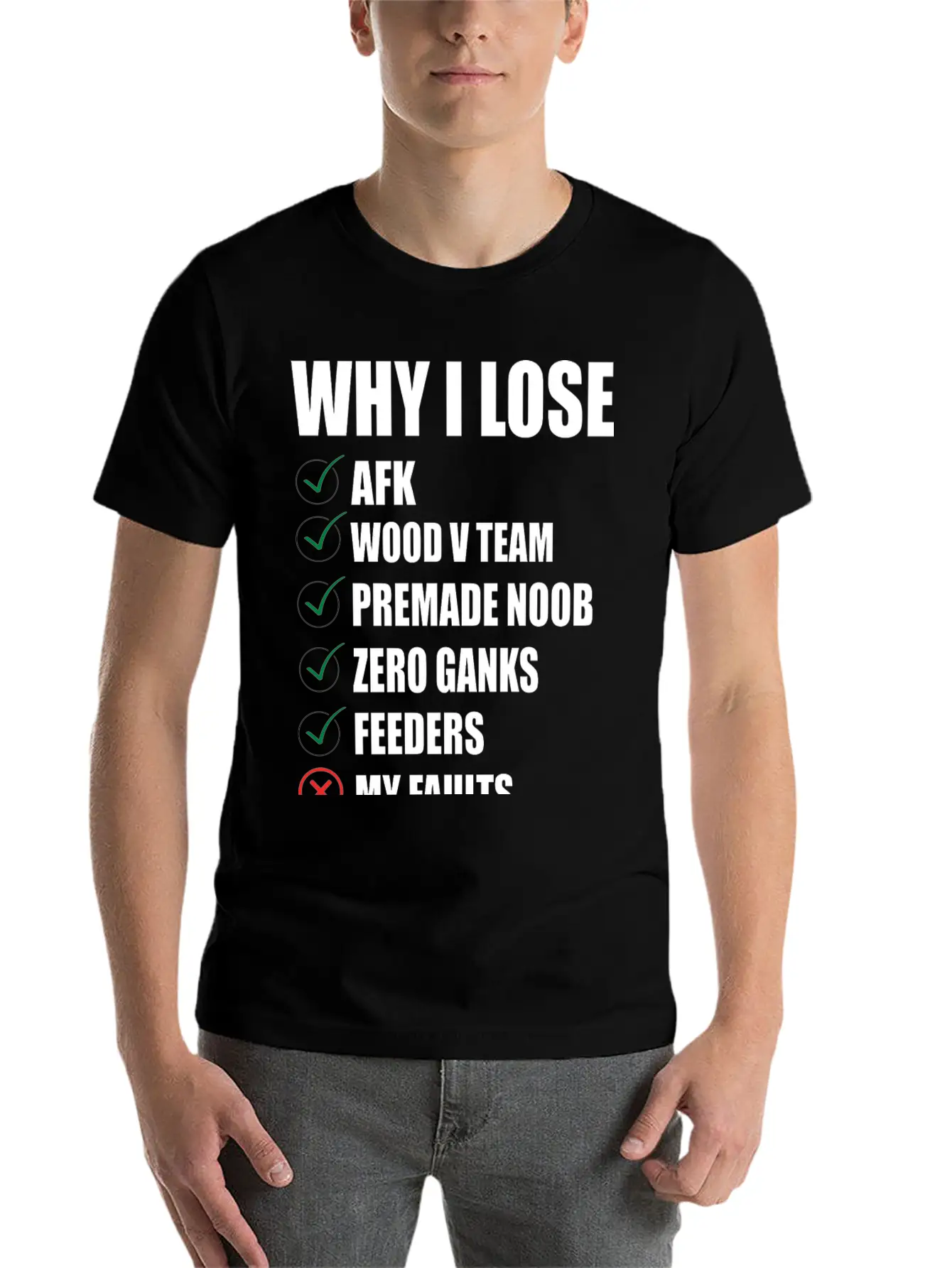 Lol, WHY I LOSE TSHIRT - MERCH OF LEGENDS Breathable Soft Cotton T-Shirt – Timeless Casual Look