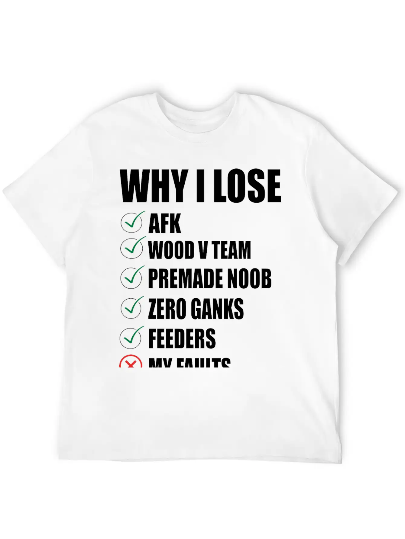Lol, WHY I LOSE TSHIRT - MERCH OF LEGENDS Breathable Soft Cotton T-Shirt – Timeless Casual Look