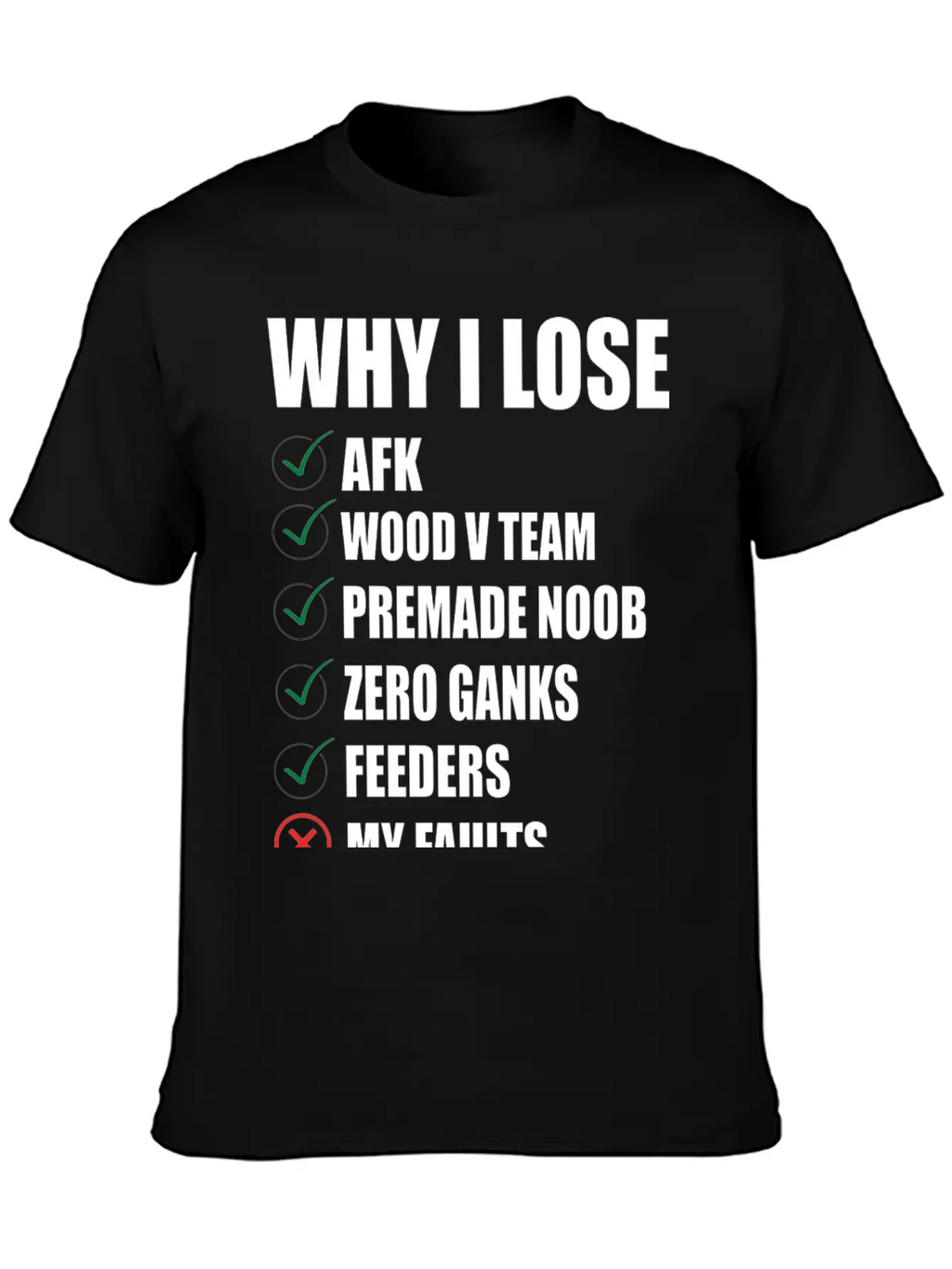 Lol, WHY I LOSE TSHIRT - MERCH OF LEGENDS Breathable Soft Cotton T-Shirt – Timeless Casual Look