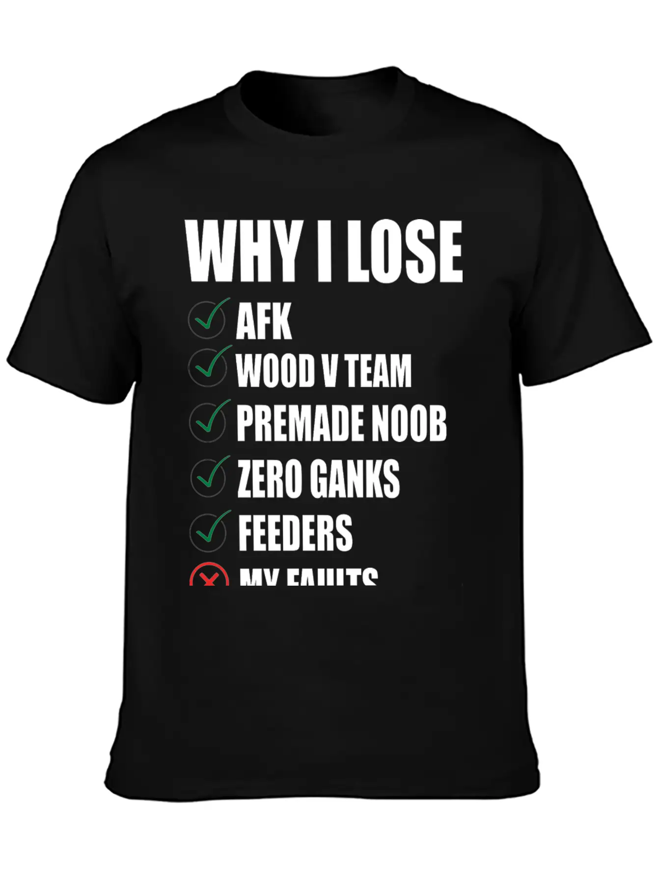 Lol, WHY I LOSE TSHIRT - MERCH OF LEGENDS Breathable Soft Cotton T-Shirt – Timeless Casual Look