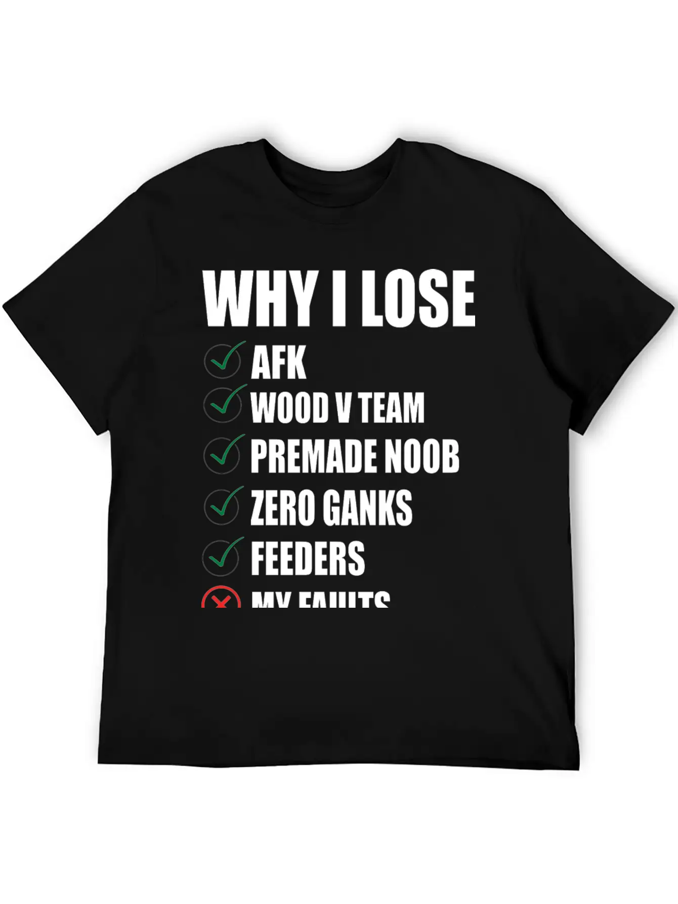 Lol, WHY I LOSE TSHIRT - MERCH OF LEGENDS Breathable Soft Cotton T-Shirt – Timeless Casual Look