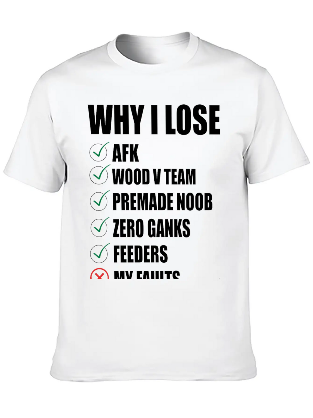 Lol, WHY I LOSE TSHIRT - MERCH OF LEGENDS Breathable Soft Cotton T-Shirt – Timeless Casual Look