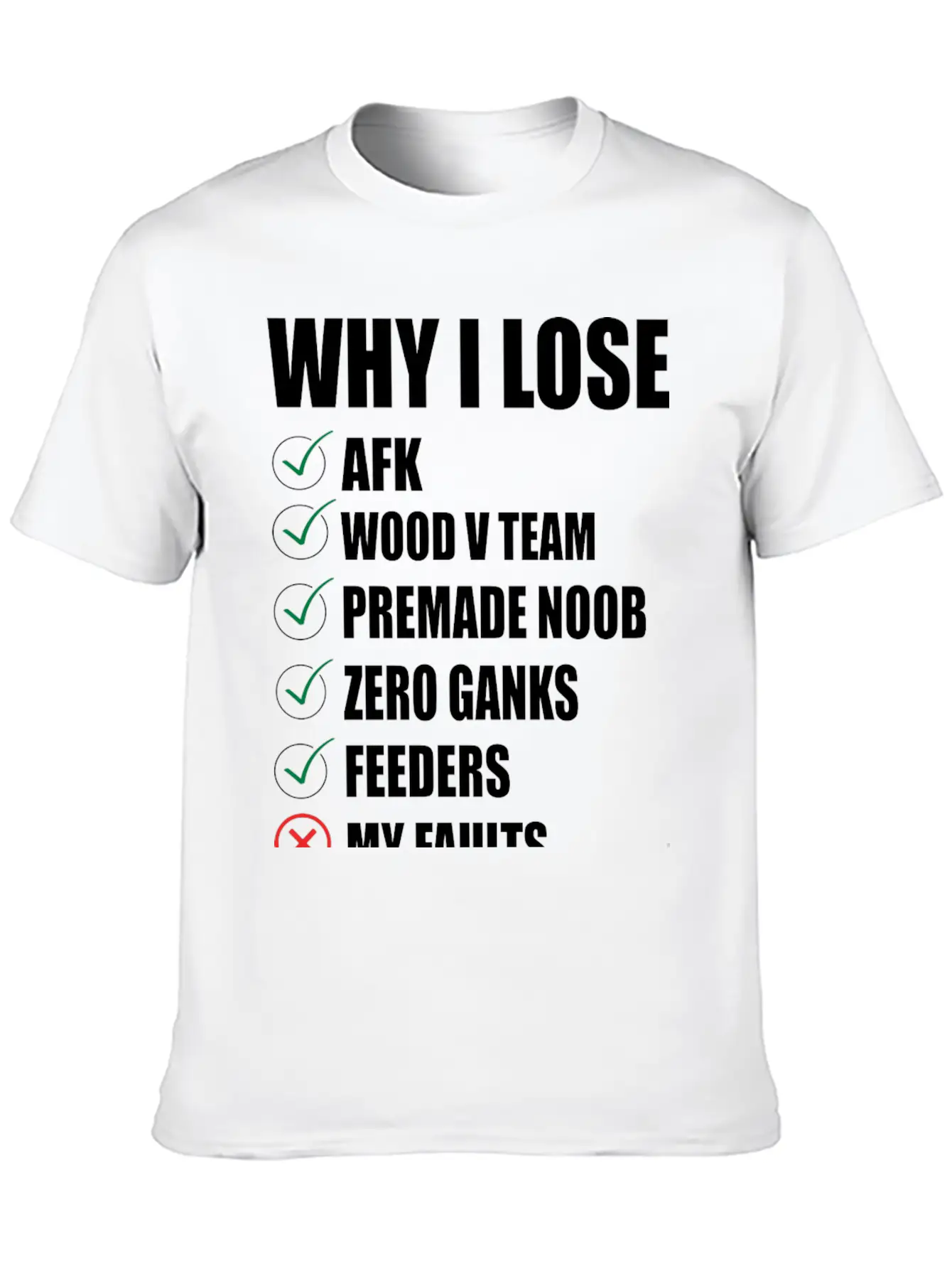 Lol, WHY I LOSE TSHIRT - MERCH OF LEGENDS Breathable Soft Cotton T-Shirt – Timeless Casual Look
