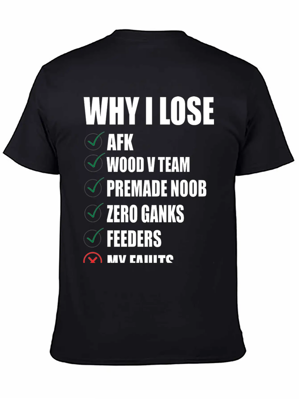 Lol, WHY I LOSE TSHIRT - MERCH OF LEGENDS Breathable Soft Cotton T-Shirt – Timeless Casual Look