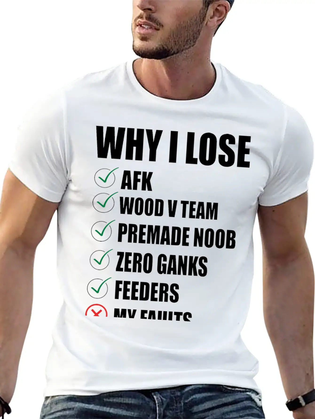 Lol, WHY I LOSE TSHIRT - MERCH OF LEGENDS Breathable Soft Cotton T-Shirt – Timeless Casual Look