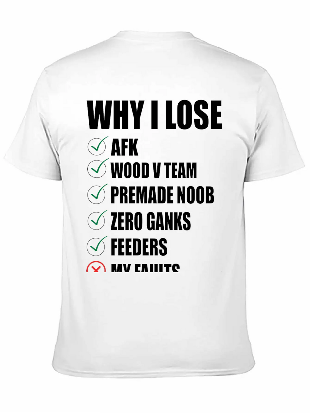 Lol, WHY I LOSE TSHIRT - MERCH OF LEGENDS Breathable Soft Cotton T-Shirt – Timeless Casual Look