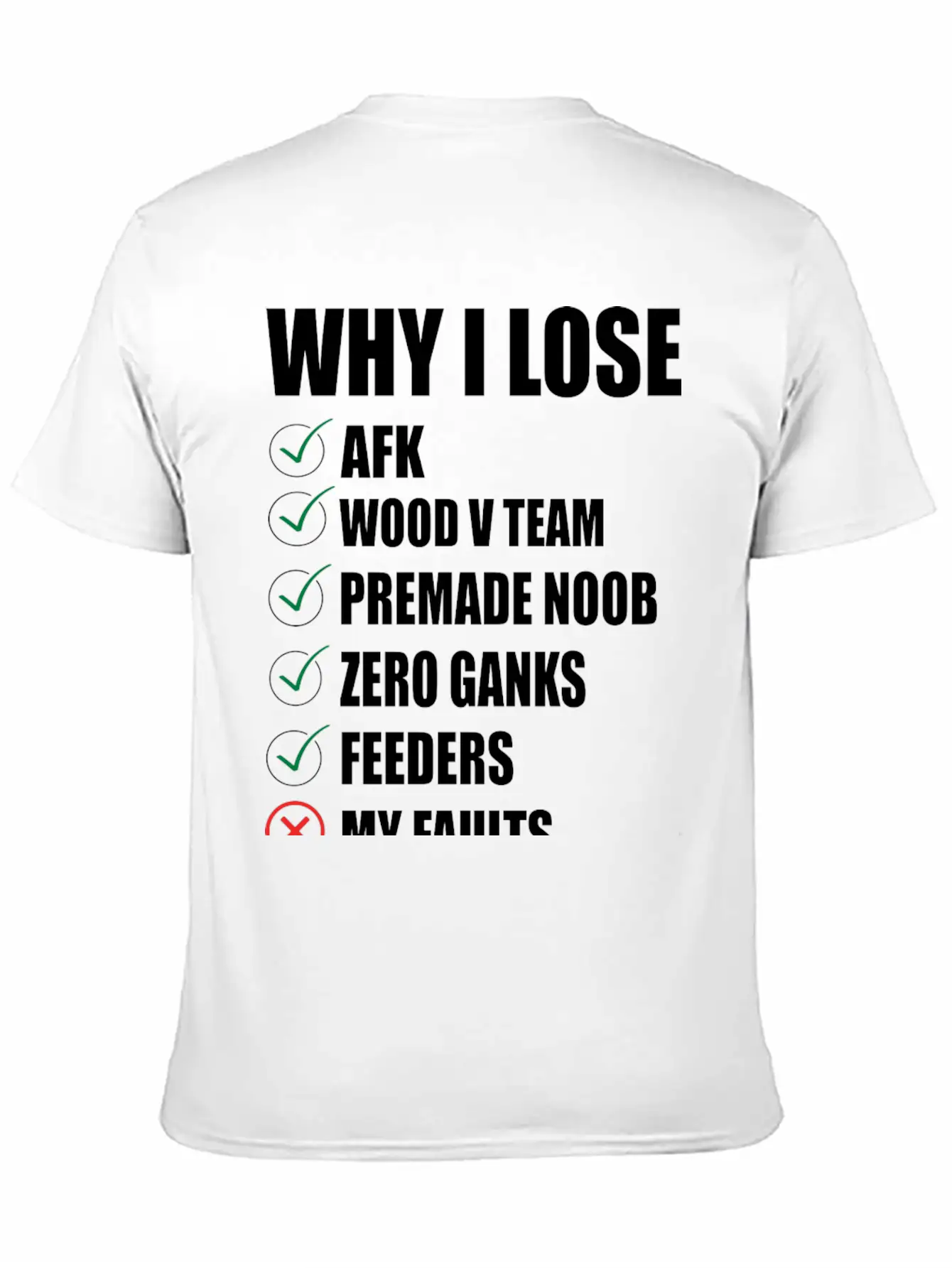 Lol, WHY I LOSE TSHIRT - MERCH OF LEGENDS Breathable Soft Cotton T-Shirt – Timeless Casual Look