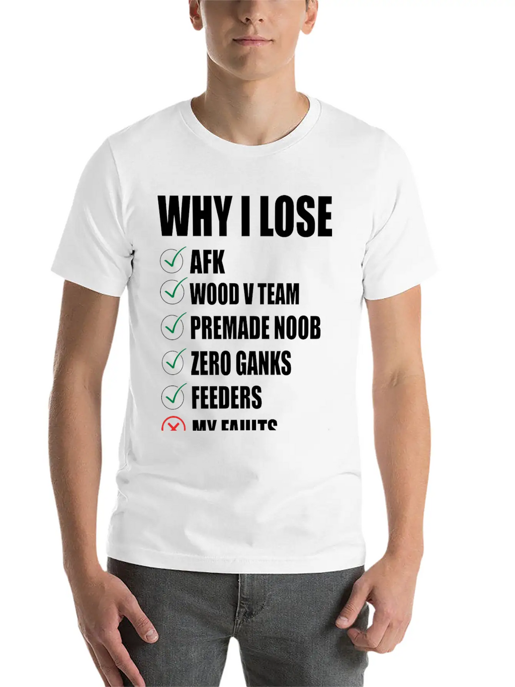 Lol, WHY I LOSE TSHIRT - MERCH OF LEGENDS Breathable Soft Cotton T-Shirt – Timeless Casual Look