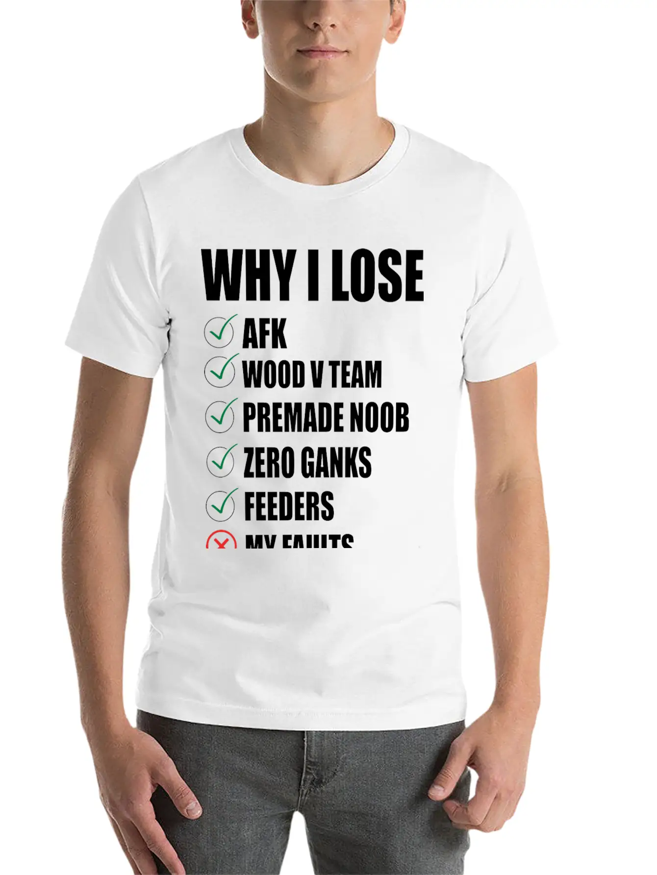 Lol, WHY I LOSE TSHIRT - MERCH OF LEGENDS Breathable Soft Cotton T-Shirt – Timeless Casual Look