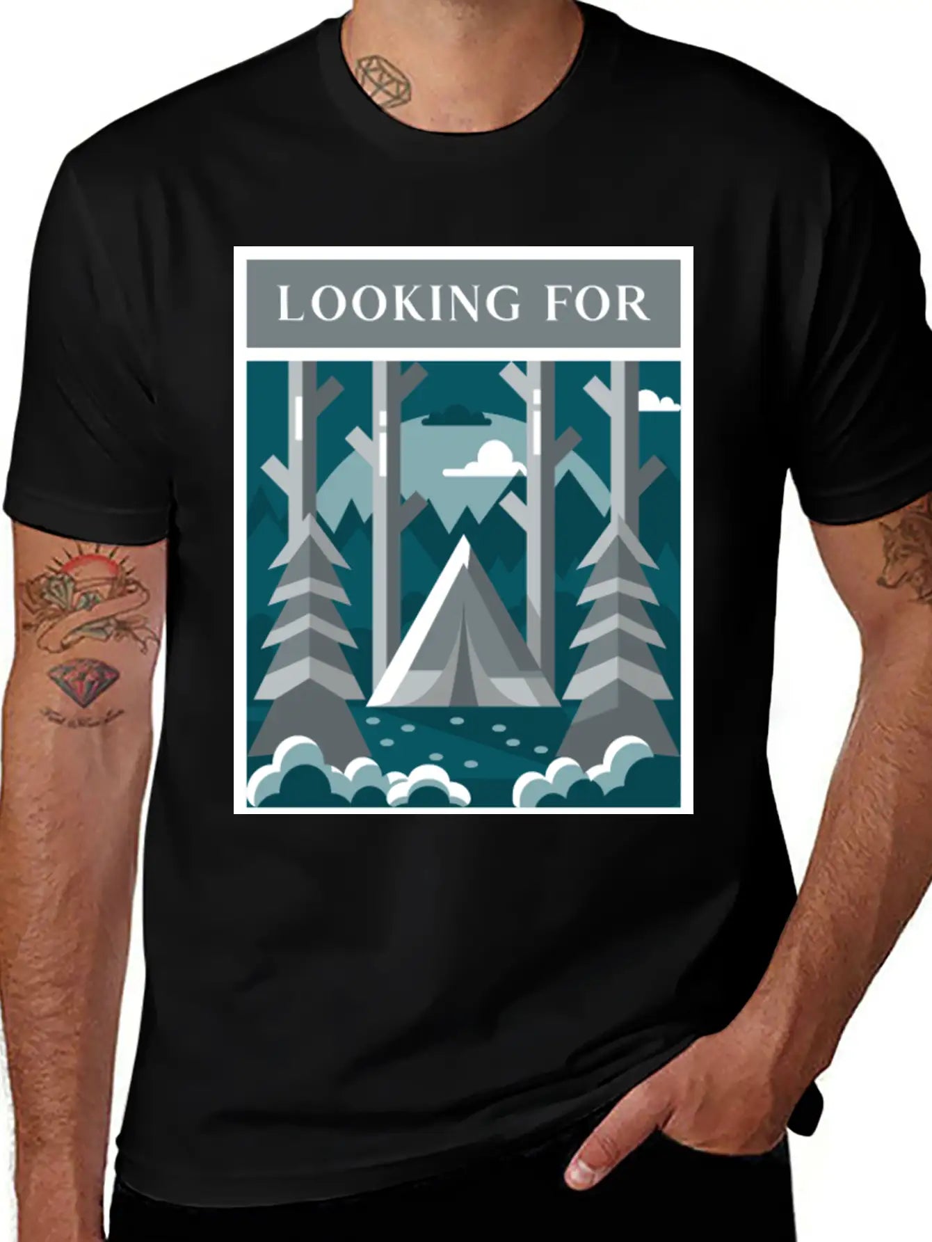 Looking For The Silence Breathable Graphic T-Shirt – Perfect For Casual Days