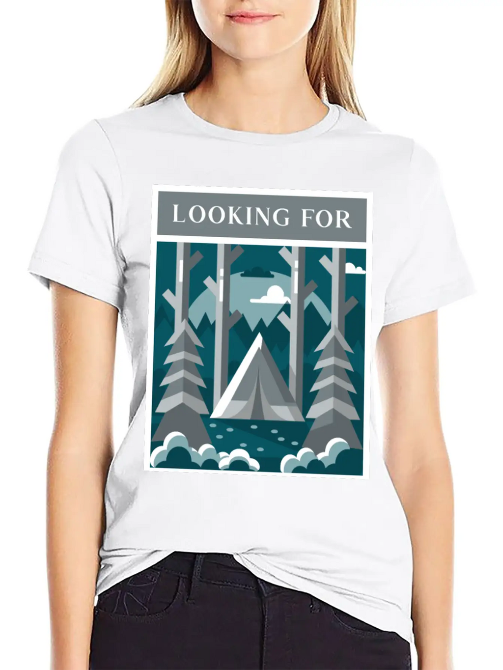 Looking For The Silence Breathable Graphic T-Shirt – Perfect For Casual Days