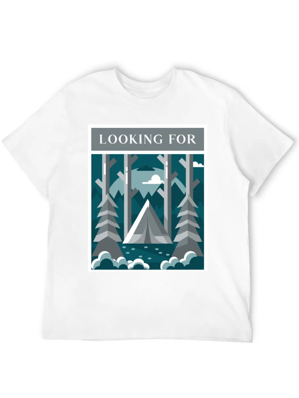 Looking For The Silence Breathable Graphic T-Shirt – Perfect For Casual Days