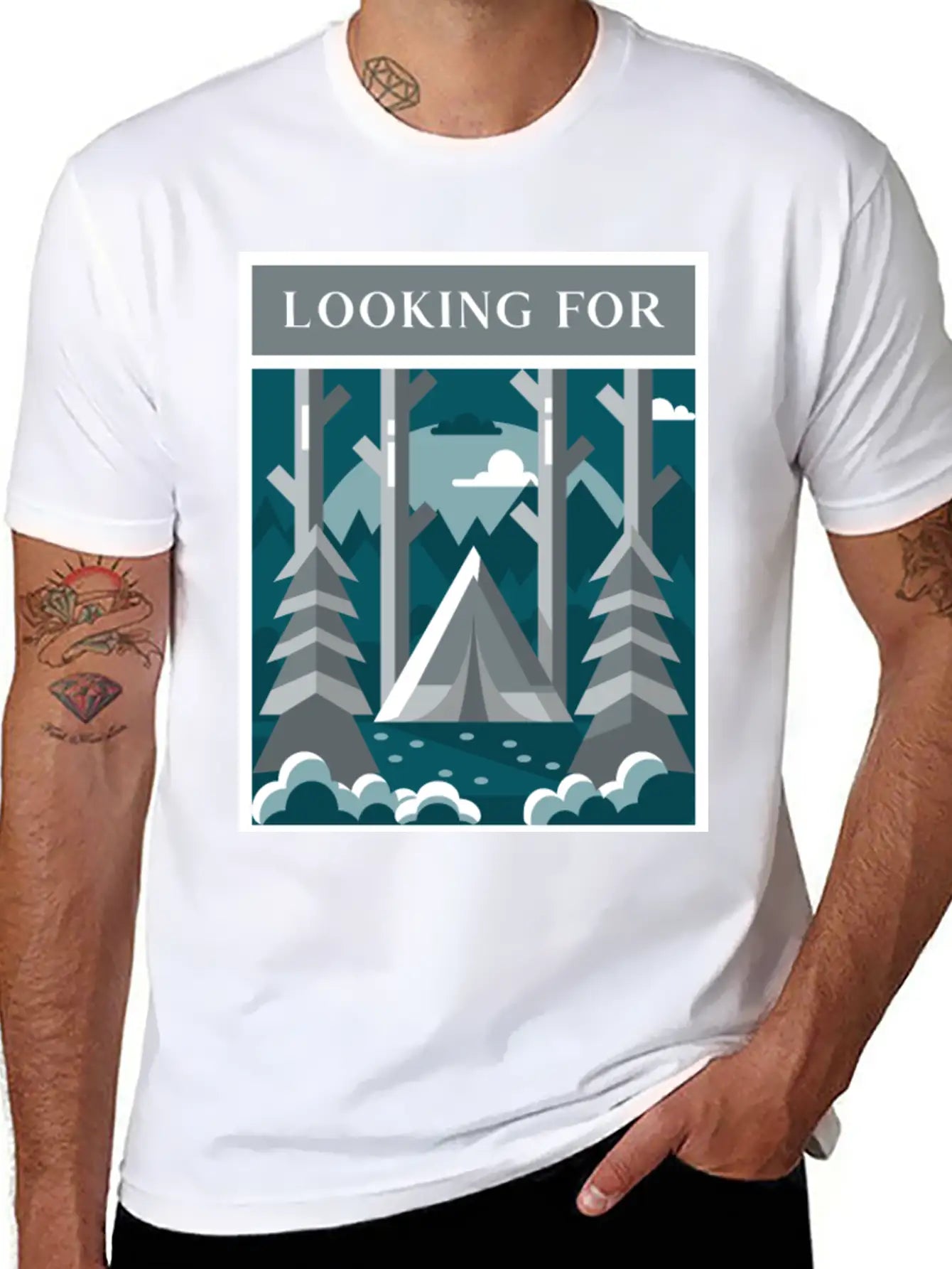 Looking For The Silence Breathable Graphic T-Shirt – Perfect For Casual Days