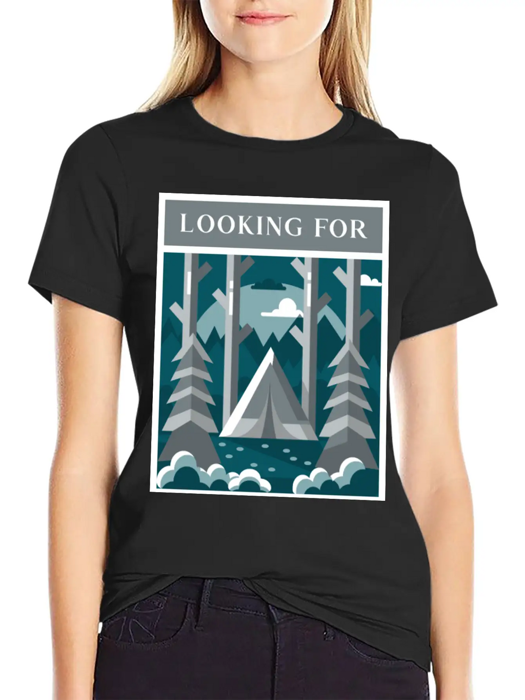 Looking For The Silence Breathable Graphic T-Shirt – Perfect For Casual Days