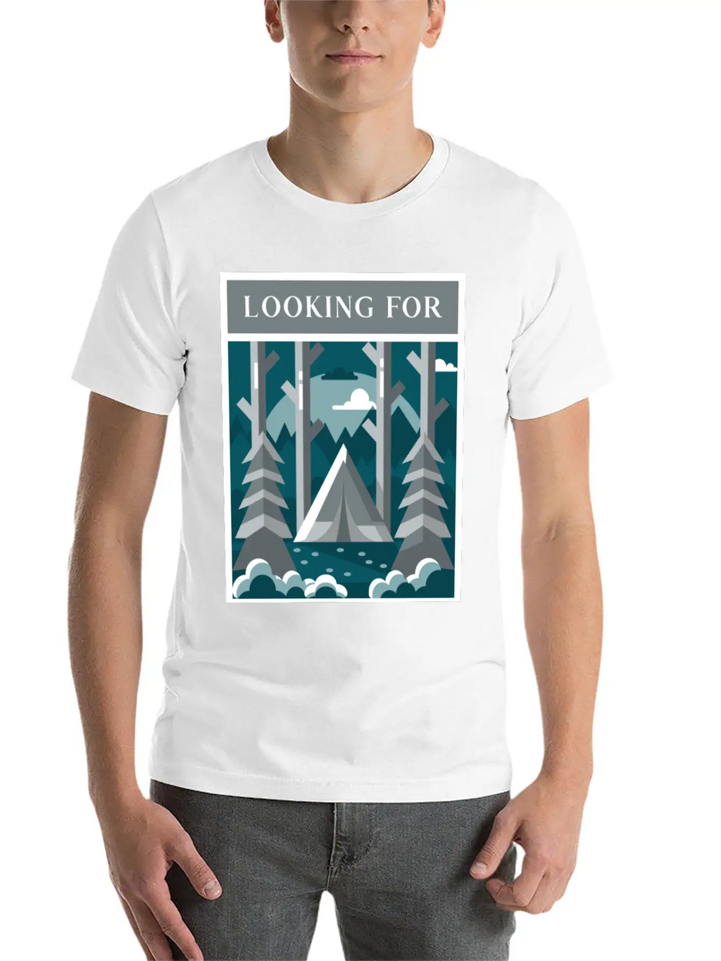 Looking For The Silence Breathable Graphic T-Shirt – Perfect For Casual Days