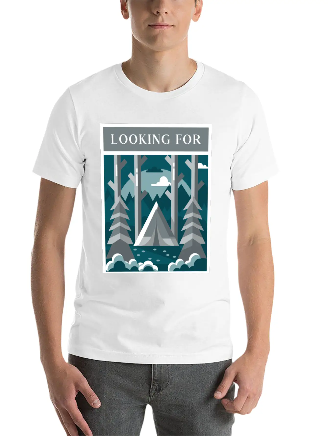 Looking For The Silence Breathable Graphic T-Shirt – Perfect For Casual Days