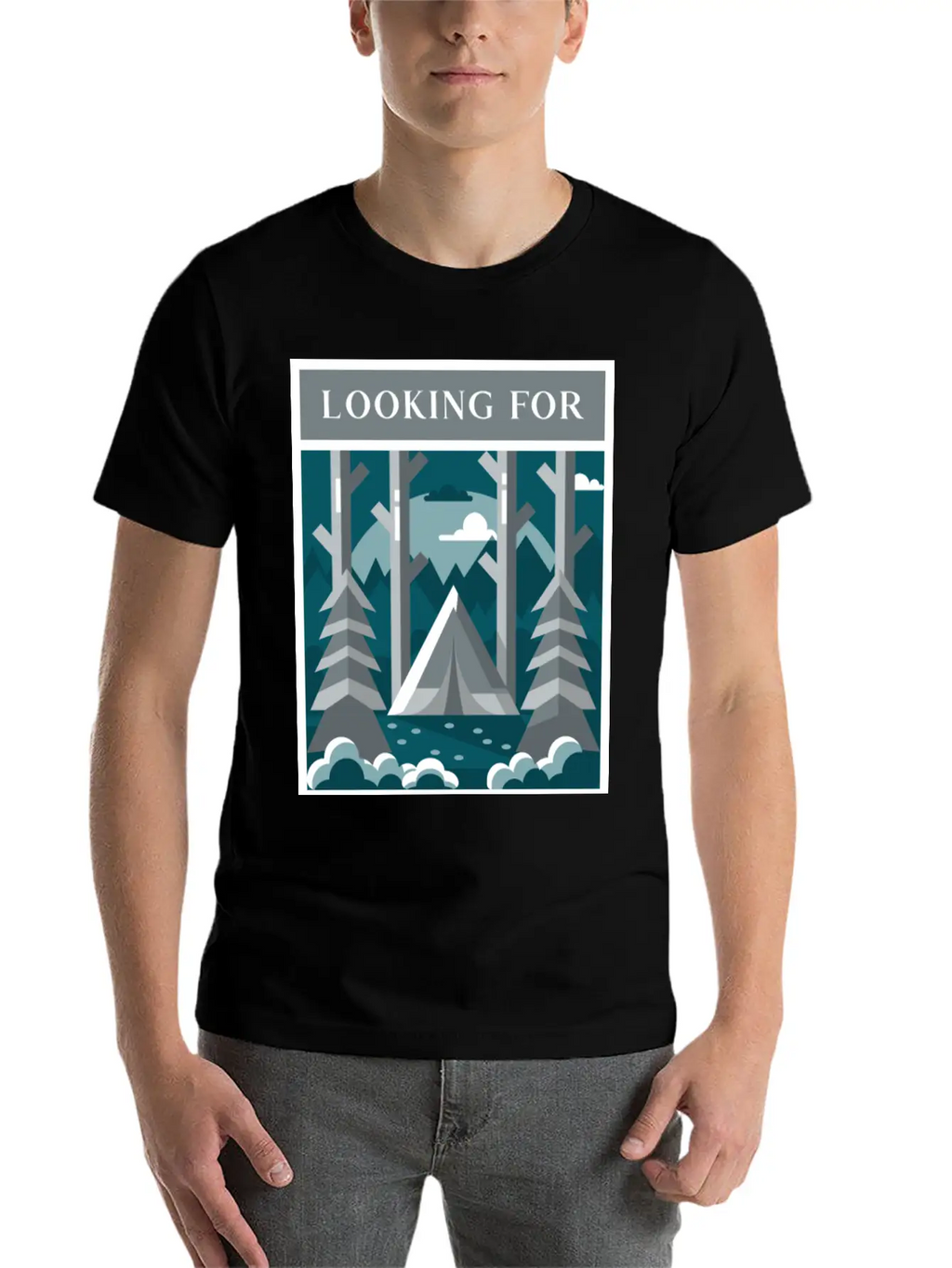 Looking For The Silence Breathable Graphic T-Shirt – Perfect For Casual Days