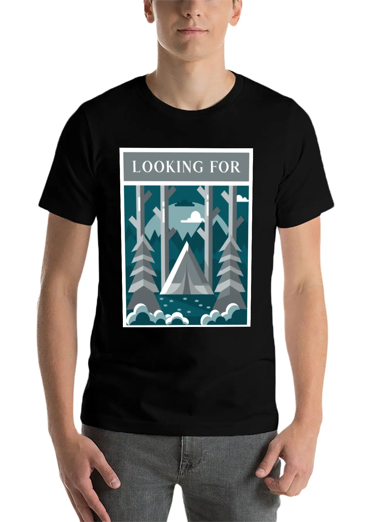 Looking For The Silence Breathable Graphic T-Shirt – Perfect For Casual Days