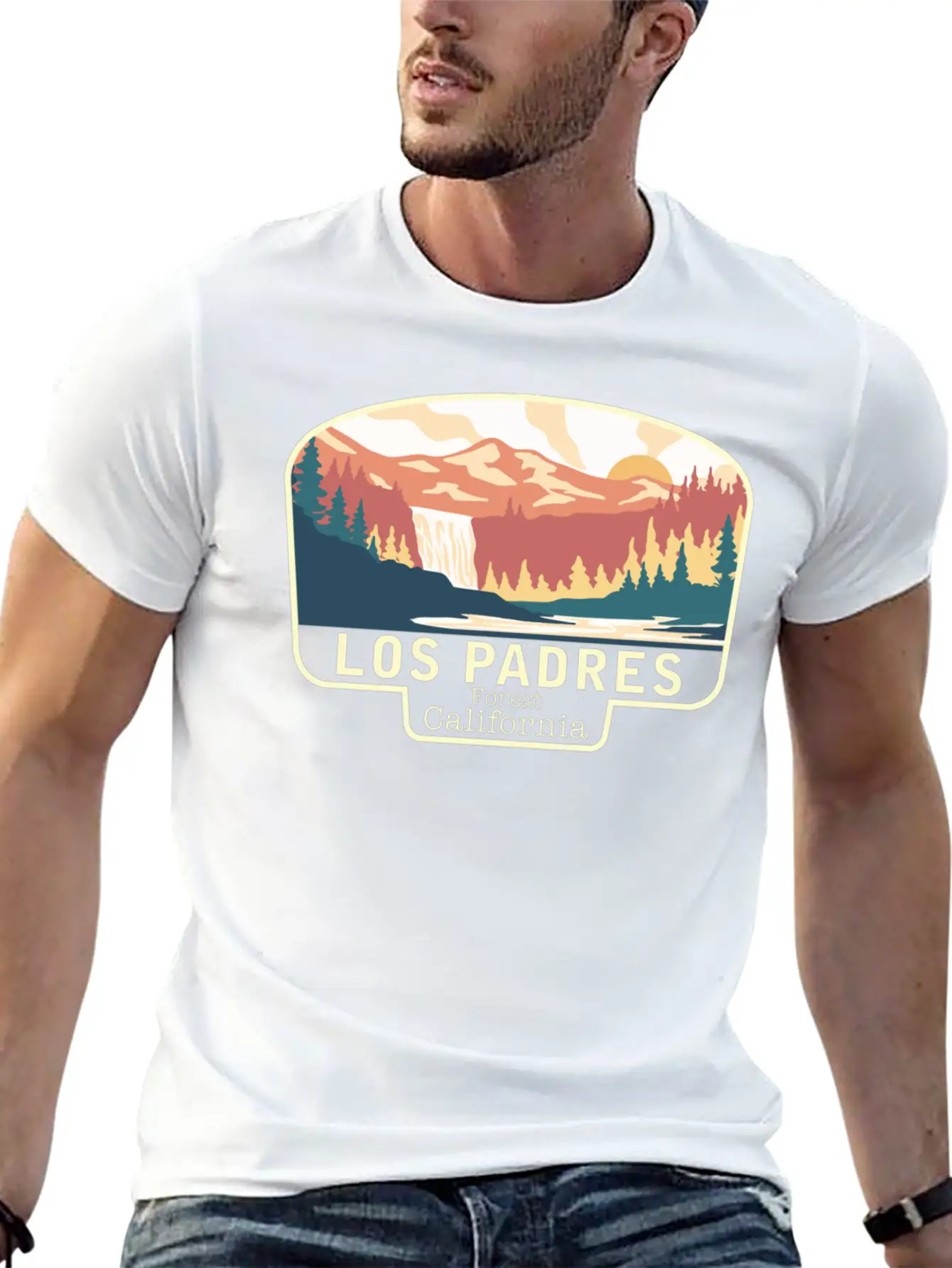 LOS PADRES FOREST CALIFORNIA Breathable Soft Cotton T-Shirt – Timeless Casual Look