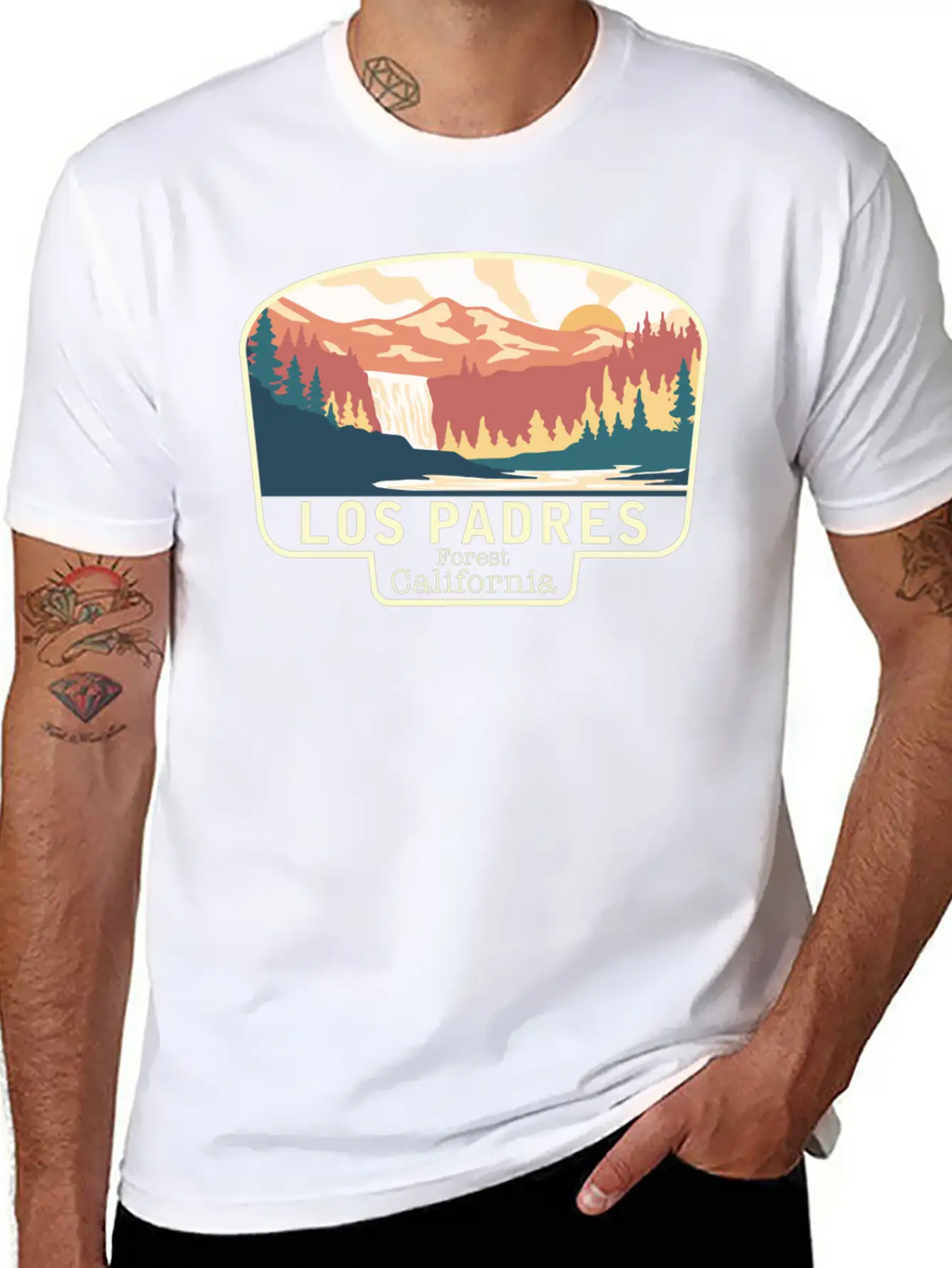 LOS PADRES FOREST CALIFORNIA Breathable Soft Cotton T-Shirt – Timeless Casual Look