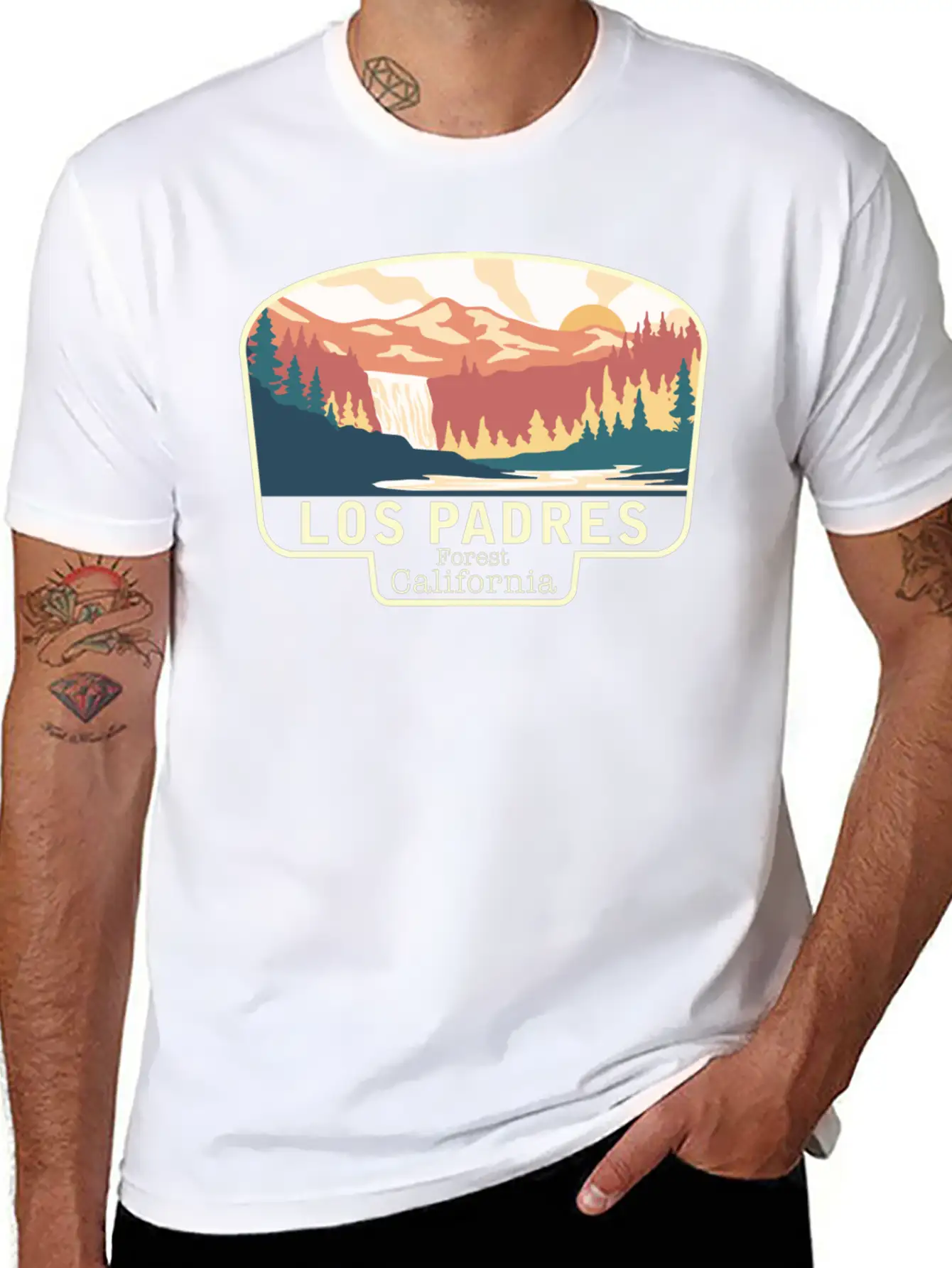 LOS PADRES FOREST CALIFORNIA Breathable Soft Cotton T-Shirt – Timeless Casual Look