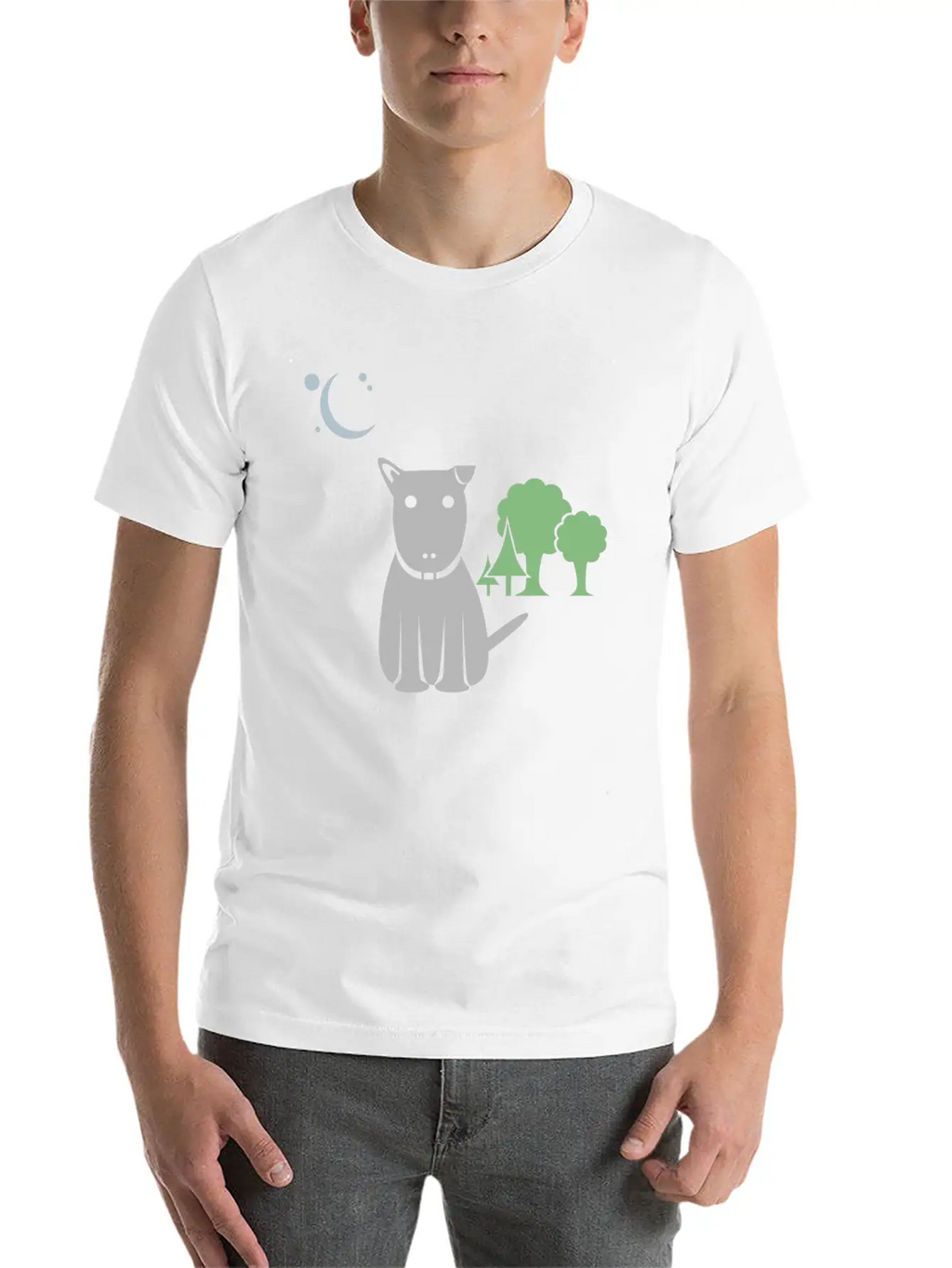 Lost Dog At Night Breathable Graphic T-Shirt – Perfect For Casual Days