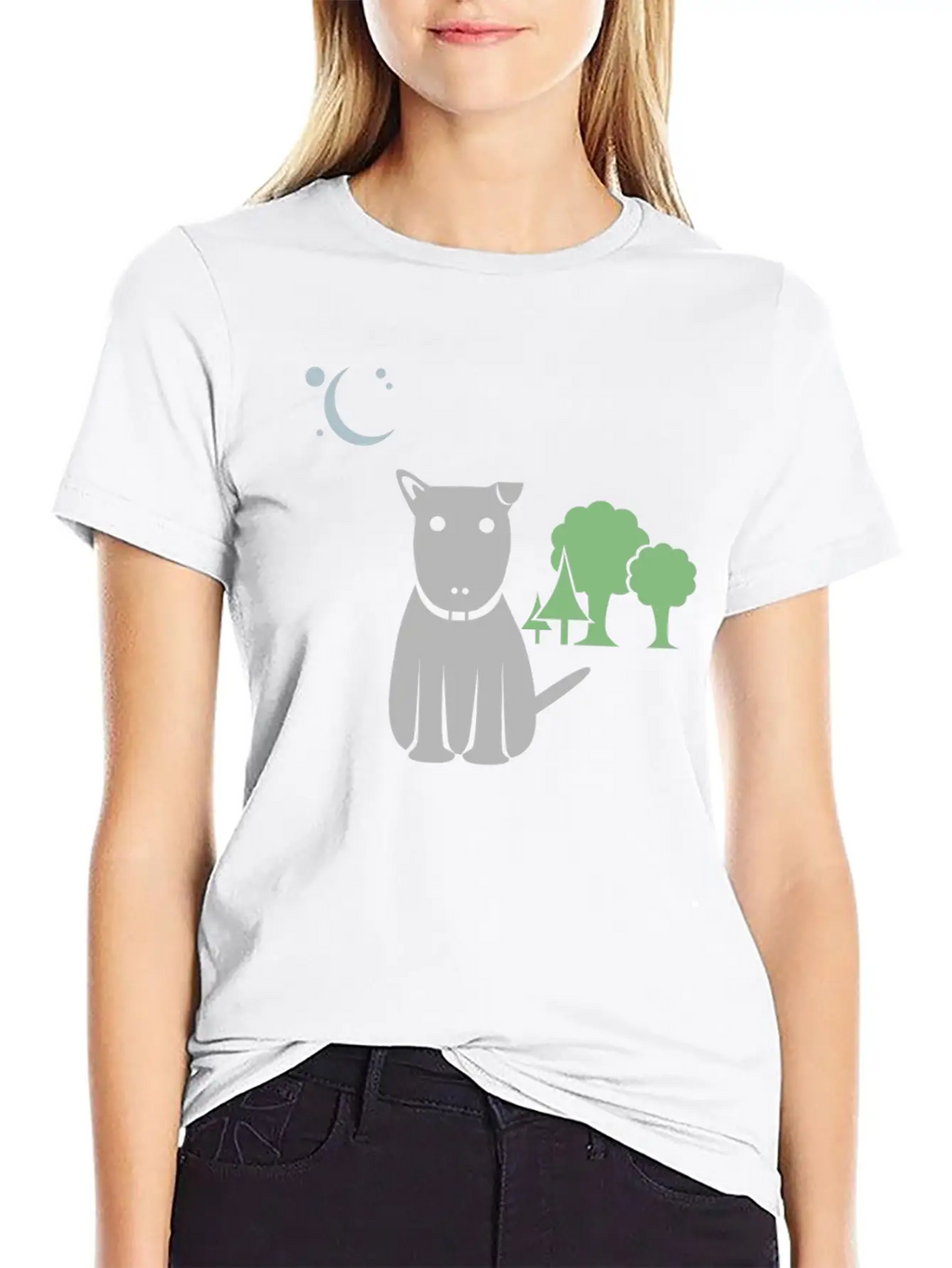 Lost Dog At Night Breathable Graphic T-Shirt – Perfect For Casual Days