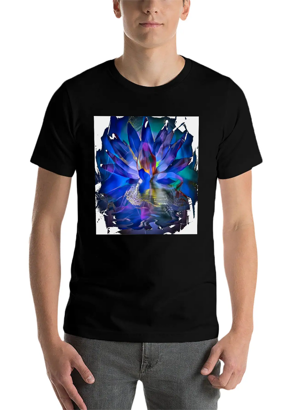 Lotus Flower Classic Cotton Tee – Unisex Comfort For Any Season