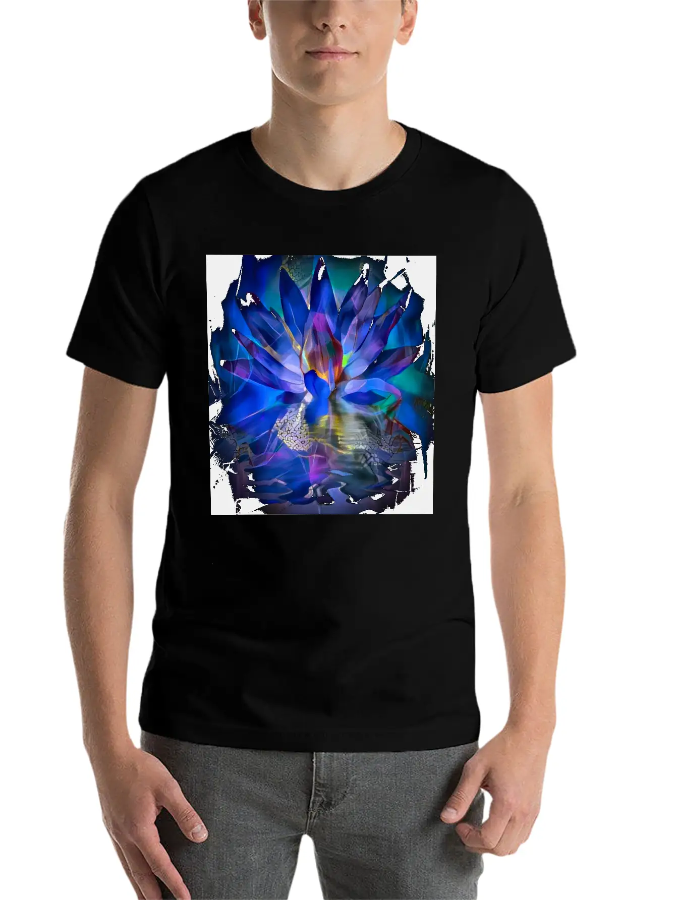 Lotus Flower Classic Cotton Tee – Unisex Comfort For Any Season